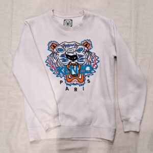 Kenzo Paris Biała bluza z tygrysem